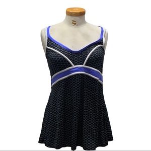 Catalina Women’s Black Strappy Tank Swim Wear 1X